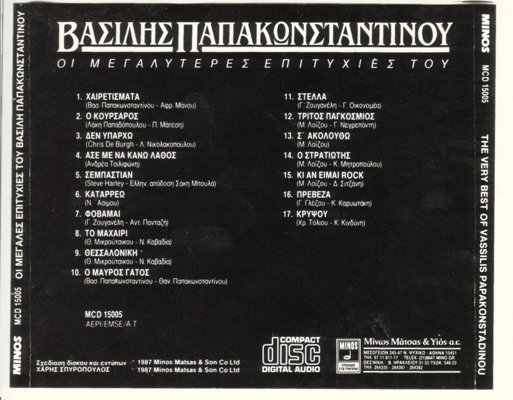 1987 Οι Μεγαλύτερες Επιτυχίες Του